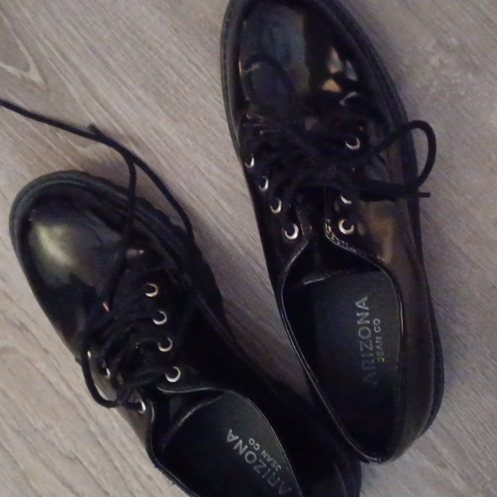 Black lace up shoes womens size 7